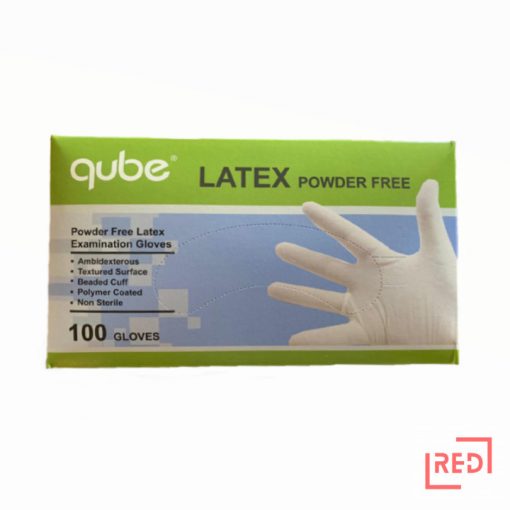 Qube púdermentes latex kesztyű 