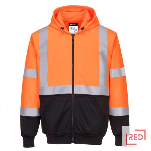 Hi-Vis kéttónusú kapucnis pulóver