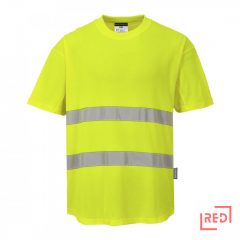 Hi-Vis pamut póló pamut hálós betétes póló S/S 