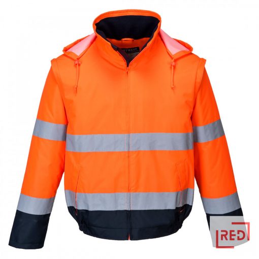 Hi-Vis 2 az 1-ben kontrasztos Essential Lite bomber kabát 