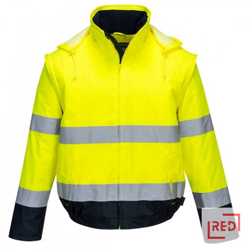 Hi-Vis 2 az 1-ben kontrasztos Essential Lite bomber kabát 