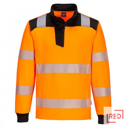 PW3 Hi-Vis 1/4 Zippzáras hosszú ujjú póló