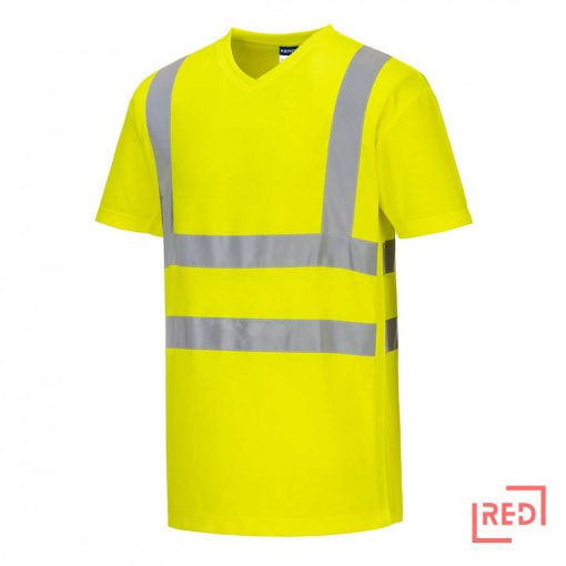 Hi-Vis pamut póló pamut hálós betétes póló S/S 