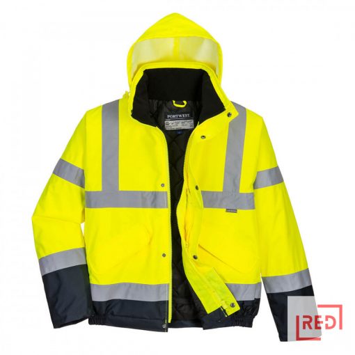 Hi-Vis kéttónusú bomber kabát 