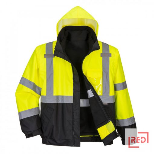 Hi-Vis Prémium 3 az 1-ben bomberdzseki 