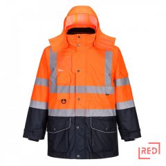 Hi-Vis 7 az 1-ben kontraszt Traffic kabát 